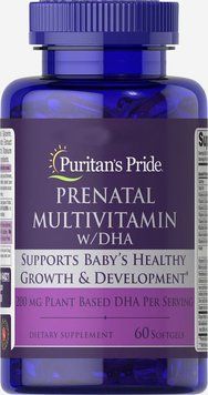 Витамины Puritan's Pride Prenatal Multivitamin with DHA 60 капсул (4384301450) 4384301450 фото
