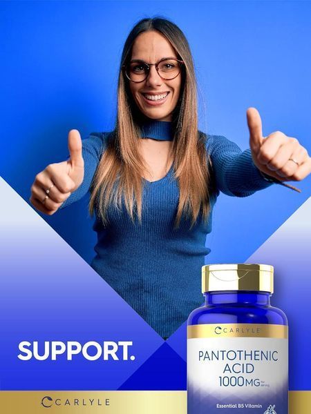 Домішка преміумкласу пантотенова кислота вітамін B5 Carlyle Pantothenic Acid 1000mg 100 капсул 2819797954 фото
