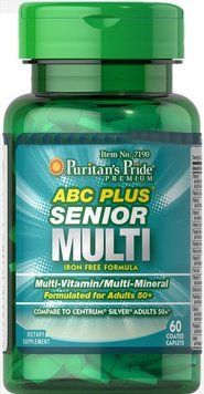 Витамины Puritan's Pride ABC Plus Senior Multivitamin Multi-Mineral Formula 60 таблеток (4384301406) 1437158787 фото