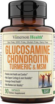 Хондропротектор Vimerson Health Glucosamine Chondroitin Turmeric & MSM 90 капсул (4384304398) 1684742075 фото