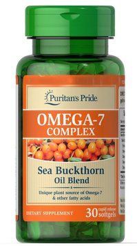 Витамины Puritan's Pride Omega-7 Complex Sea Buckthorn Oil Blend 30 капсул (4384301479) 4384301479 фото