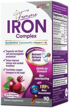 Ідеальна домішка преміумкласу для чутливого шлунка LABO Nutrition Femme Iron Complex 90 капсул 2224880678 фото