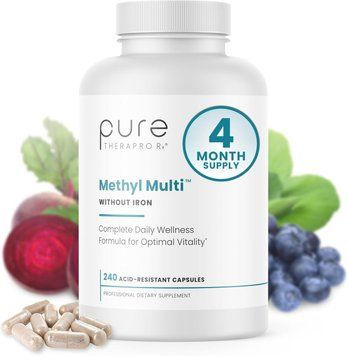 Добавка премиум-класса чистые метилированные мультивитамины Pure Therapro Rx Methylated Multivitamin 240 капсул 4384248040 фото