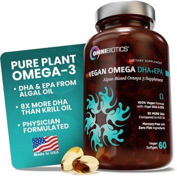 Добавка премиум-класса Омега-3 на растительной основе OmniBiotics Vegan Omega 3 DHA EPA 60 капсул 43819538291 фото