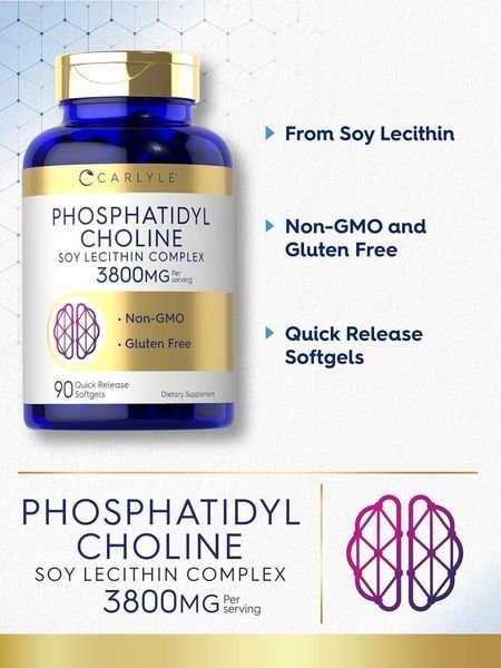 Домішка преміумкласу фосфатидилхолін Carlyle Phosphatidyl Choline 90 капсул 2819797955 фото