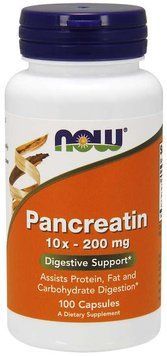 Ферменти NOW Pancreatin 10X 200 mg Capsules 100 капсул (4384301223) 1437158620 фото