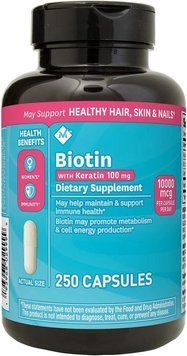 Підтримка здоров'я волосся, шкіри та нігтів Member's Mark Member's Mark Biotin 10,000 mcg with Keratin 100mg 250 капсул 2096345445 фото