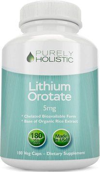 Домішка преміумкласу хелатна форма літію Purely Holistic Lithium Orotate 5mg 180 капсул 2626148733 фото