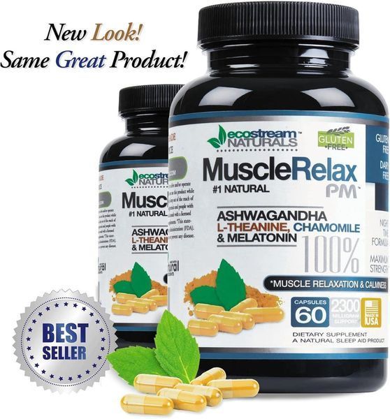 Домішка преміумкласу для спокійного нічного відпочинку ecostream Naturals Muscle Relax PM 60 капсул 2899192272 фото