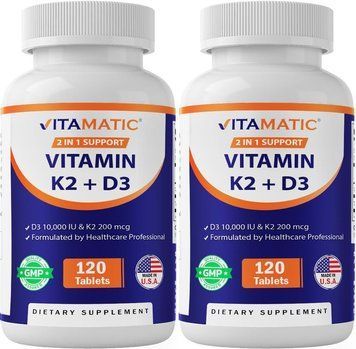 Домішка преміумкласу вітамін D3 K2 Vitamatic Vitamin D3 K2 240 таблеток 2665113906 фото