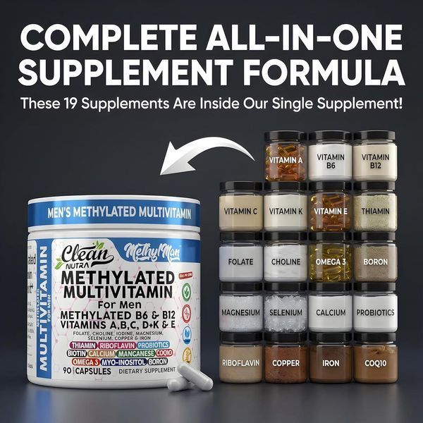 Добавка премиум-класса метилированные витамины для мужчин Clean Nutraceuticals Methylated Multivitamin for Men 90 капсул 4382392018 фото