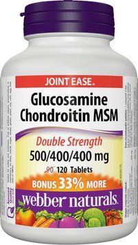 Webber Naturals Glucosamine Chondroitin MSM Double Strength 1284301820 фото