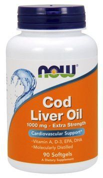 Вітаміни NOW Cod Liver Oil, Extra Strength 1,000 mg Softgels 90 капсул (4384301374) 1060001202 фото