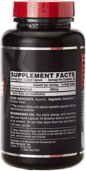 Предтренировочный комплекс Nutrex Caffeine 200 60 капсул (4384303494) 1438608968 фото