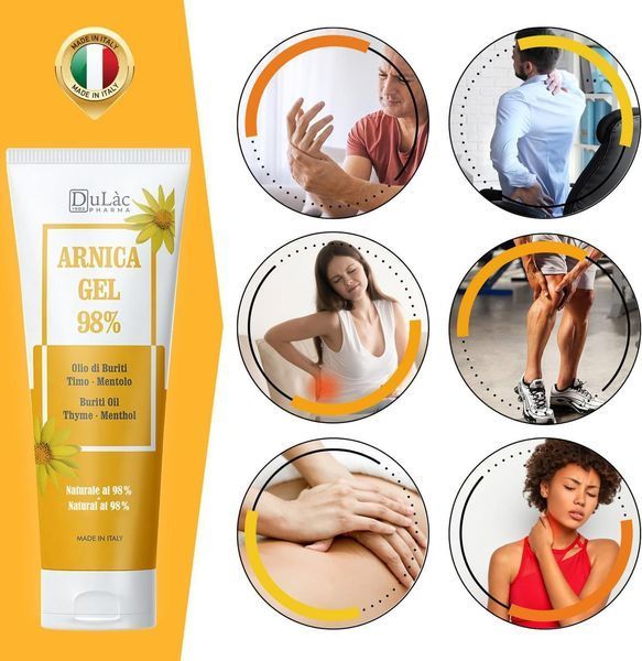Гель премиум-класса с арникой от синяков и отеков Dul&agrave;c Farmaceutici Arnica Gel 100 мл 4384308491 фото