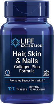 Life Extension Hair Skin Nails Collagen Plus Formula 120 таблеток (4384304300) 1684741454 фото