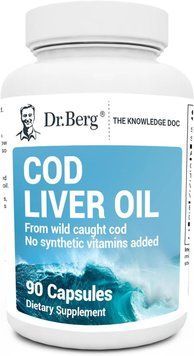 Масло печени трески премиум-класса Dr. Berg's Cod Liver Oil 90 капсул 2213142231 фото