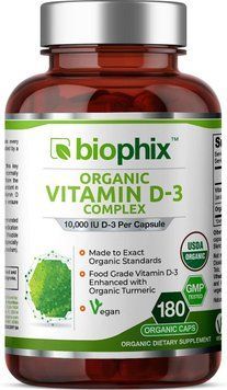 Добавка премиум-класса органический комплекс витаминов D-3 Biophix Organic Vitamin D-3 Complex 10000 IU 4383773923 фото