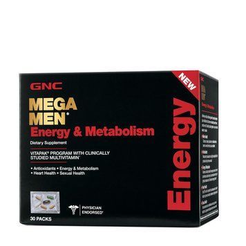 Вітаміни GNC Mega Men Energy & Metabolism Vitapak 30 пакетів (4384303294) 1437160565 фото