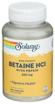 Solaray HCL with Pepsin 650 mg 100 капсул (4384304106) 1573406594 фото
