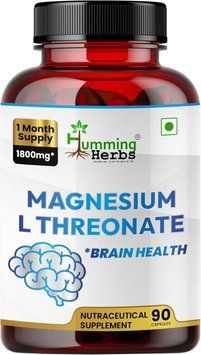 Домішка преміумкласу підтримка мозку та нервової системи Humming Herbs Magnesium L-Threonate 90 капсул 3177789595 фото