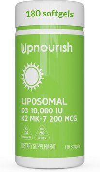 Добавка премиум-класса для оптимального здоровья костей и иммунитета UpNourish Vitamin D3 5000 180 капсул 2876779583 фото