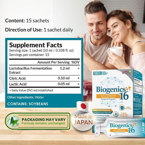 Ферментированный экстракт молочнокислых бактерий премиум-класса LABO Nutrition Biogenics 16 150 мл 4384306573 фото