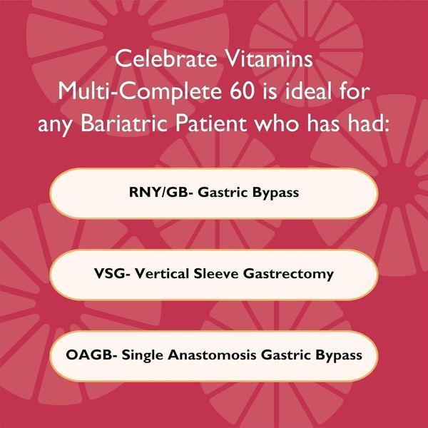 Домішка преміумкласу баріатричні мультивітаміни Celebrate Bariatric Supplements Multi-Complete 60 60 капсул 4382243716 фото