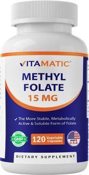 Домішка преміумкласу метилфолат Vitamatic Methyl Folate 120 капсул 2675018024 фото