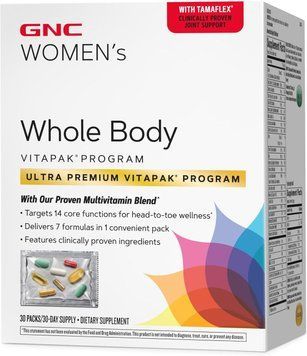 Домішка преміумкласу мультивітамінна суміш 7 в 1 GNC Whole Body Vitapak Program 30 пакетів 2833306410 фото