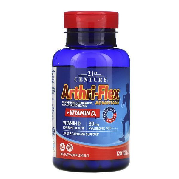 Хондропротектор 21st Century Arthri-Flex Advantage + Vitamin D3 120 таблеток (4384304057) 1573406511 фото