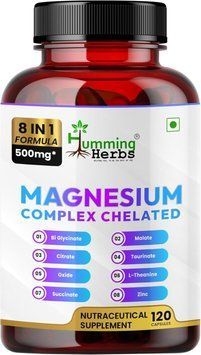Домішка преміумкласу хелатний комплекс магнію Humming Herbs Magnesium Complex Chelated 120 капсул 3182793565 фото