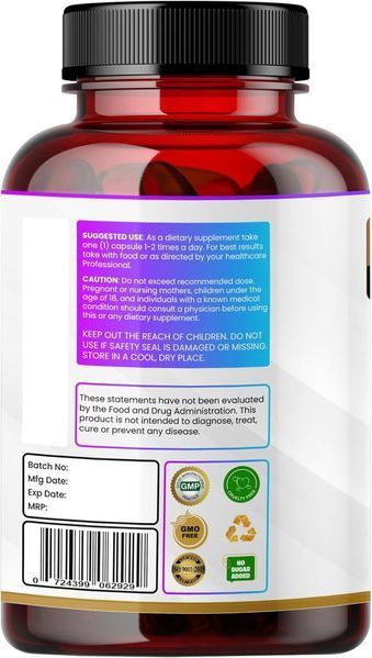 Домішка преміумкласу хелатний комплекс магнію Humming Herbs Magnesium Complex Chelated 120 капсул 3182793565 фото
