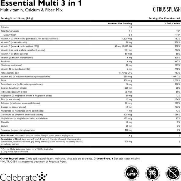 Домішка преміумкласу баріатричні мультивітаміни Celebrate Bariatric Supplements Multivitamin 3-in-1 570 г 4382239222 фото